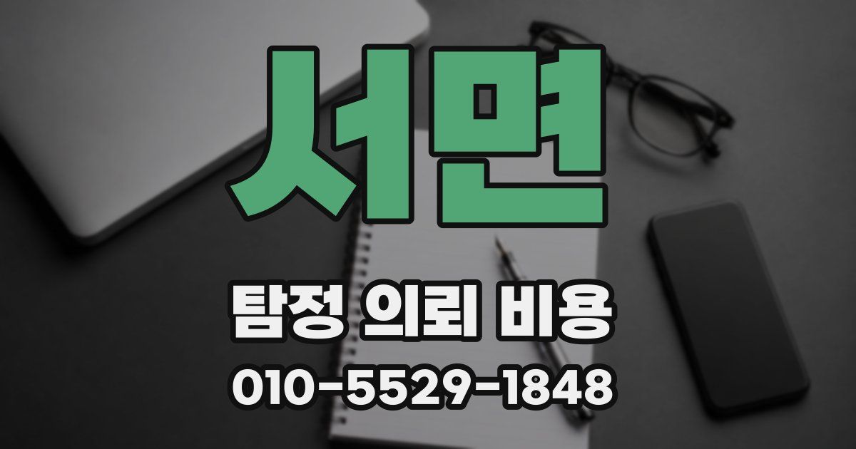 서면 탐정 의뢰 비용