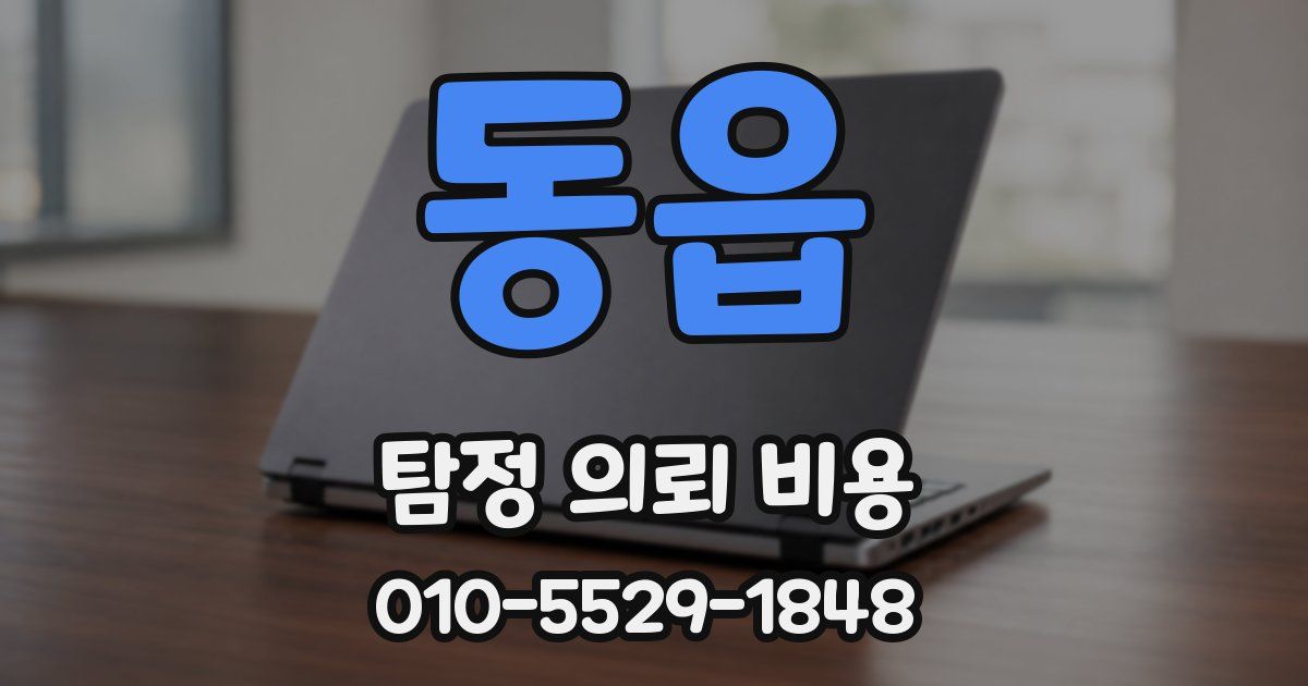 동읍 탐정 의뢰 비용