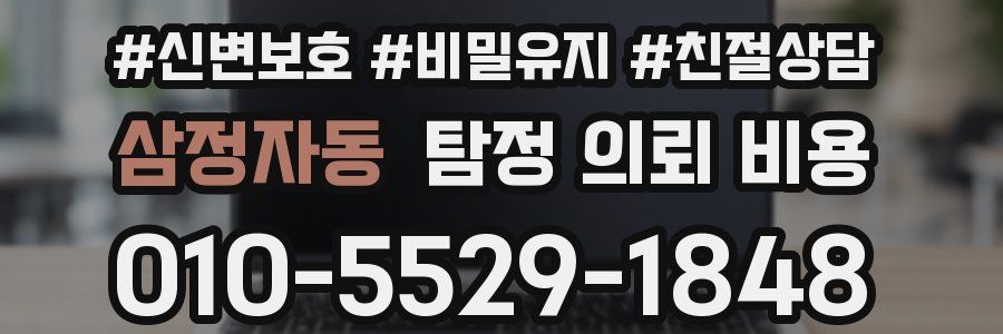 삼정자동 탐정 의뢰 비용