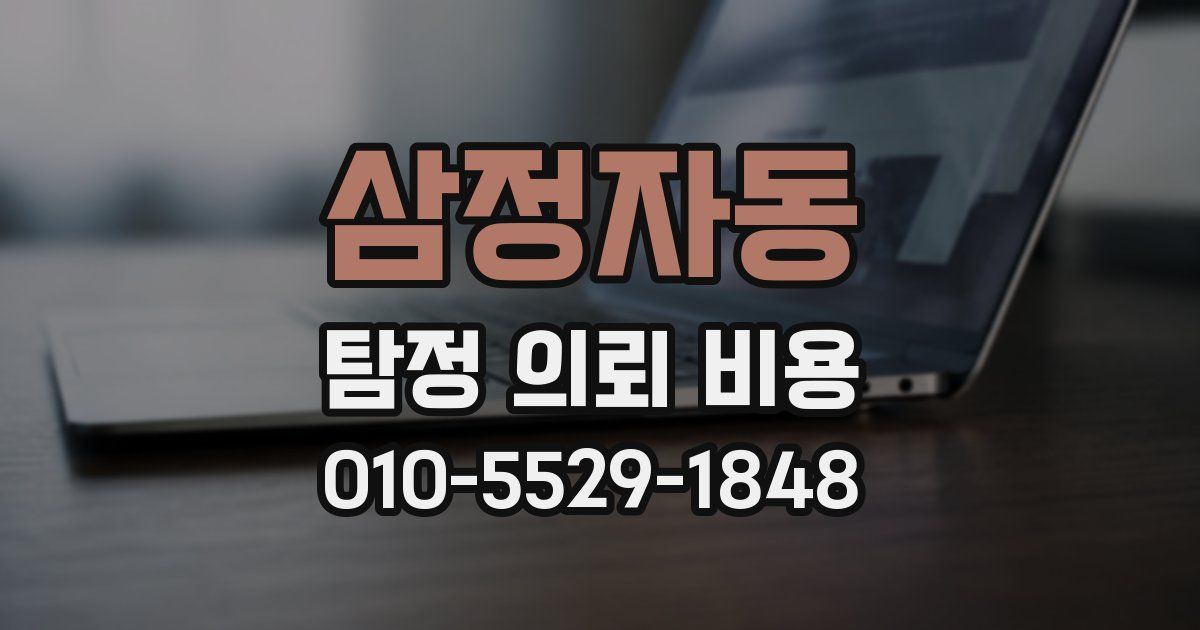 삼정자동 탐정 의뢰 비용