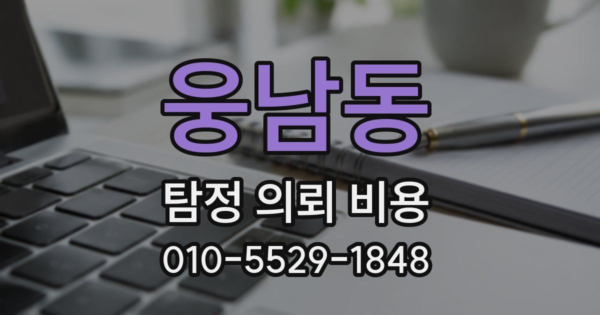 웅남동 탐정 의뢰 비용