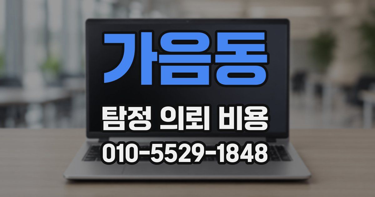 가음동 탐정 의뢰 비용