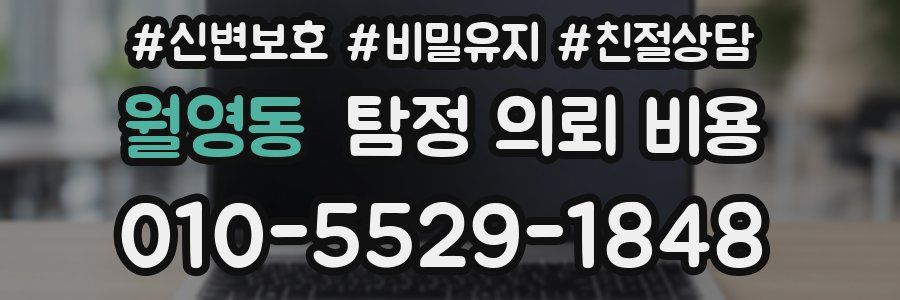 월영동 탐정 의뢰 비용