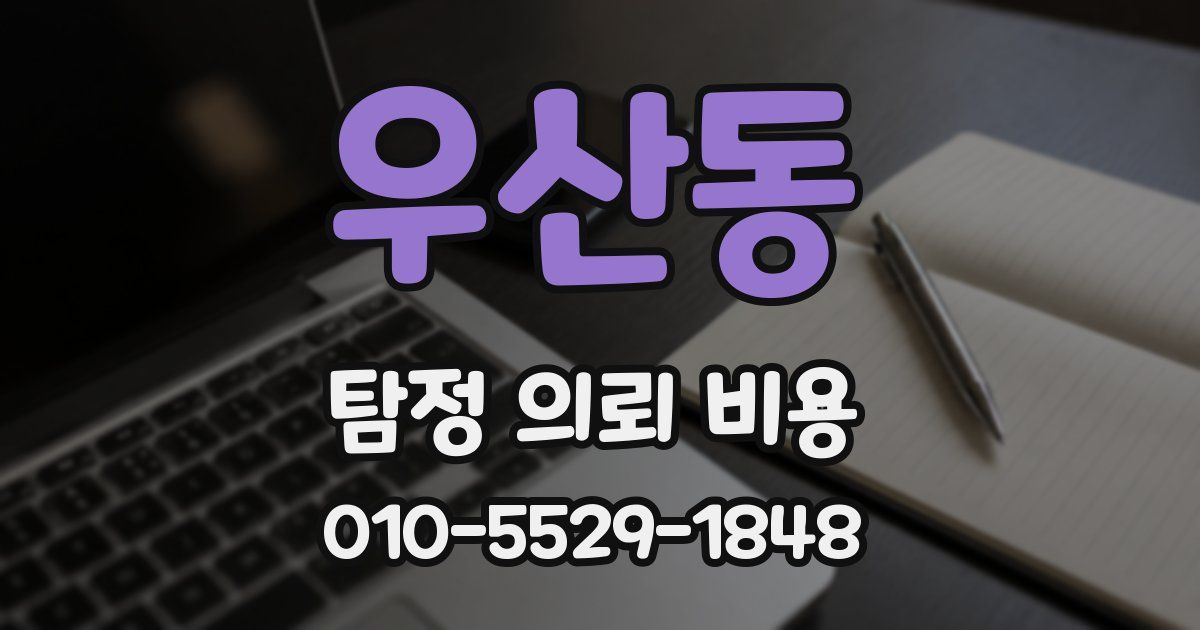우산동 탐정 의뢰 비용