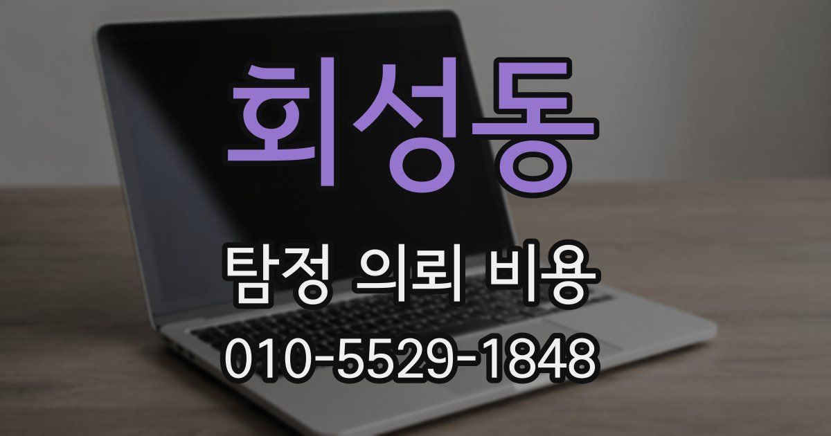 회성동 탐정 의뢰 비용