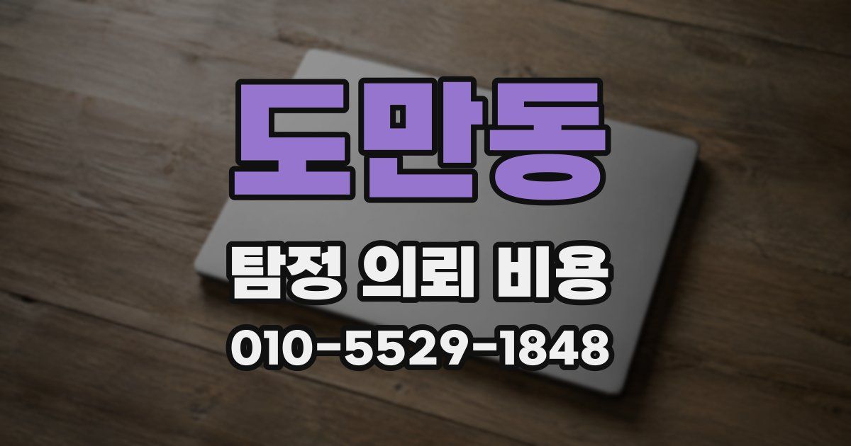 도만동 탐정 의뢰 비용
