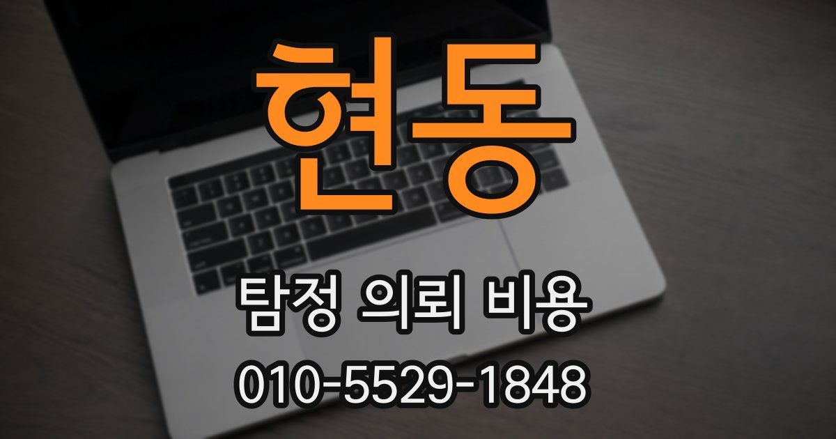 현동 탐정 의뢰 비용