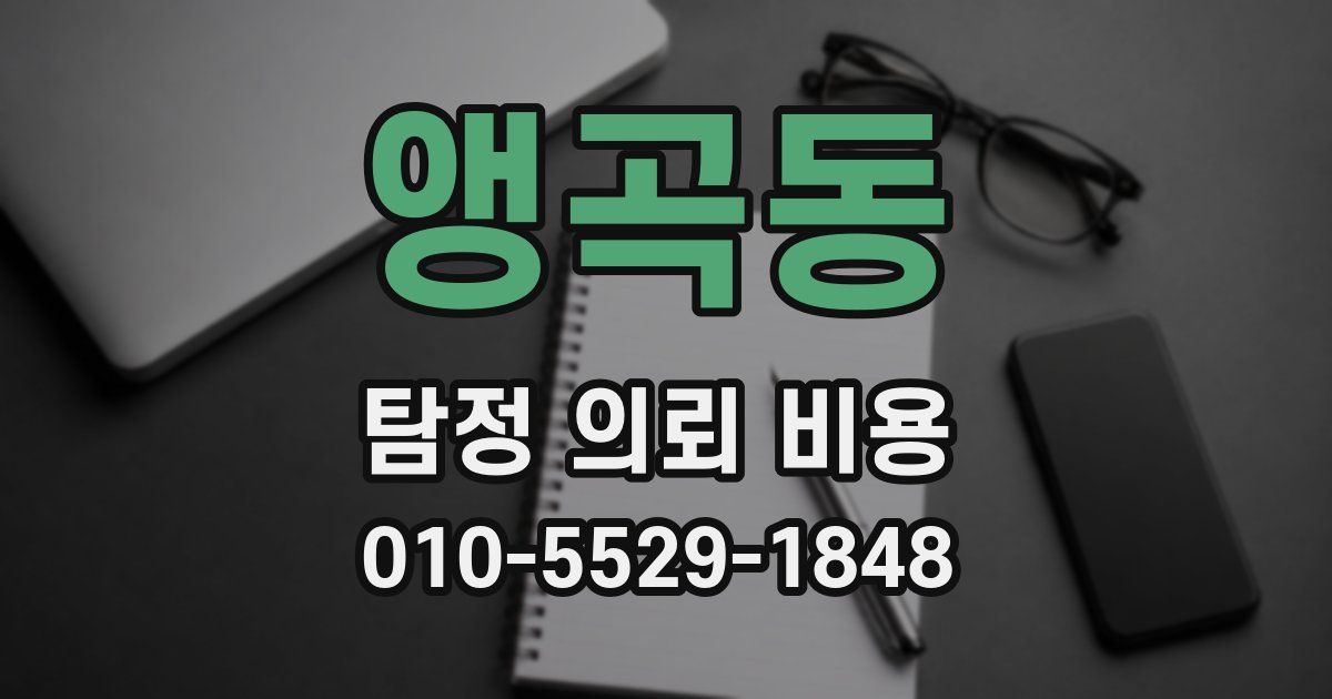 앵곡동 탐정 의뢰 비용
