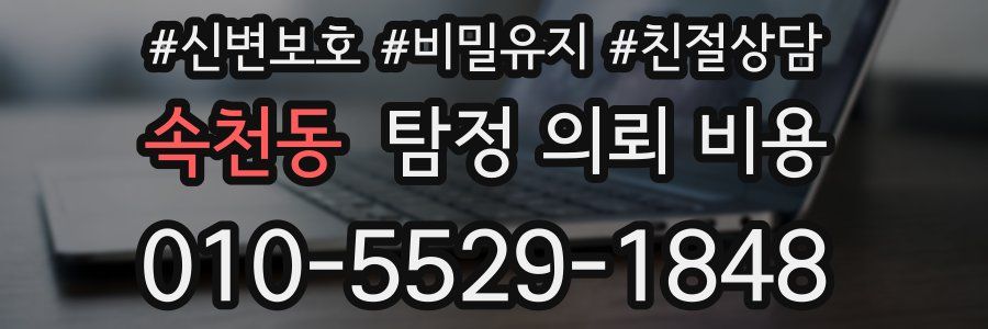 속천동 탐정 의뢰 비용