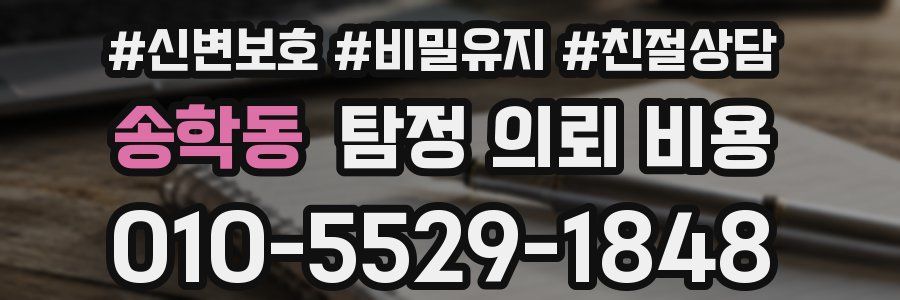 송학동 탐정 의뢰 비용