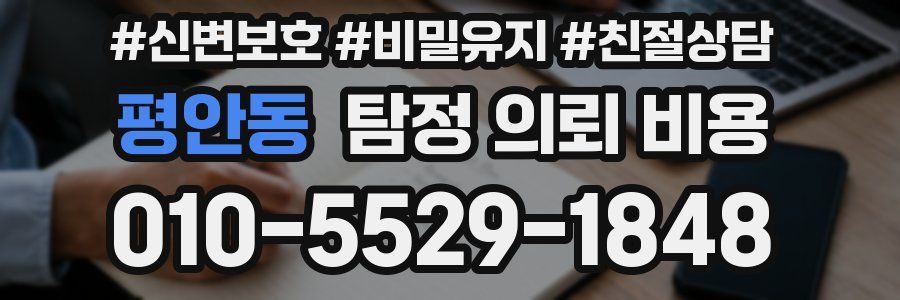 평안동 탐정 의뢰 비용