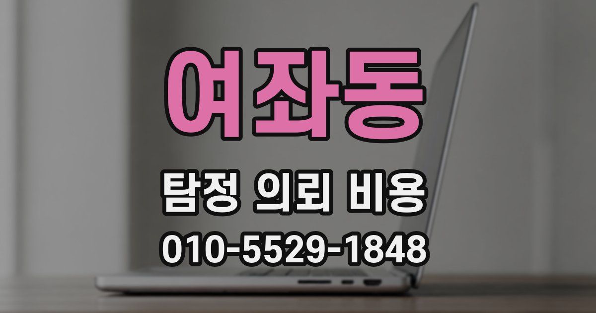 여좌동 탐정 의뢰 비용