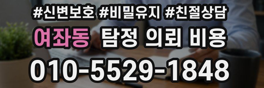 여좌동 탐정 의뢰 비용