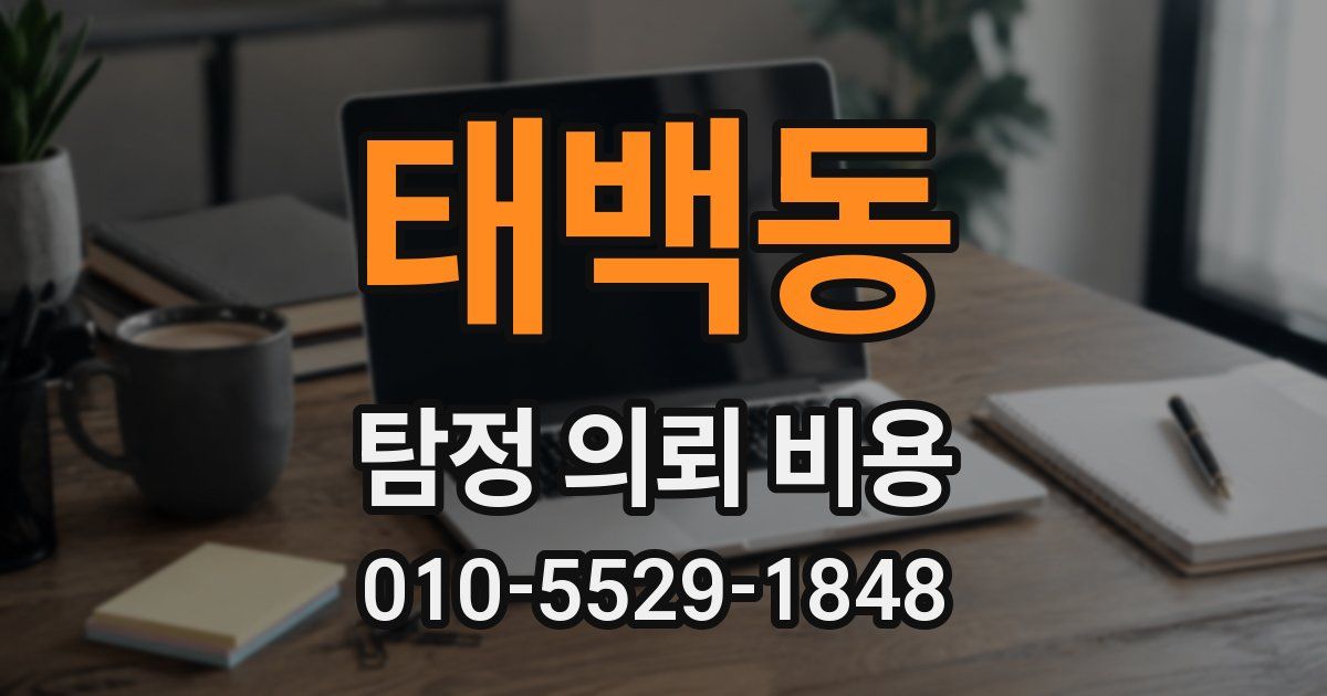 태백동 탐정 의뢰 비용