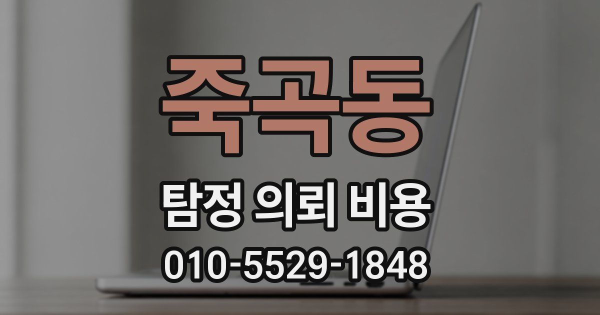 죽곡동 탐정 의뢰 비용