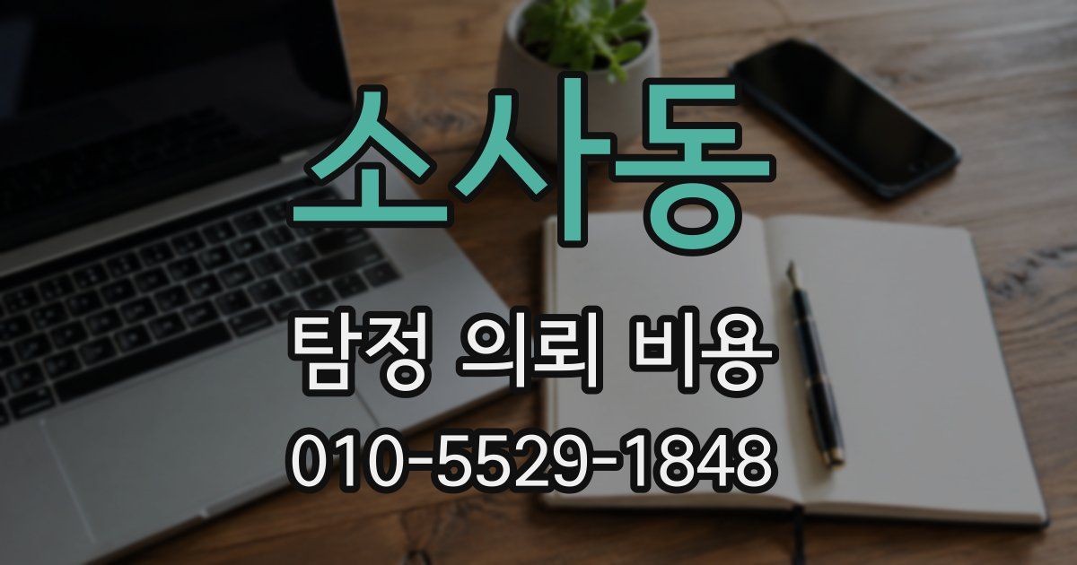 소사동 탐정 의뢰 비용