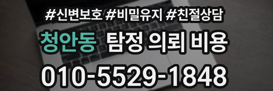 청안동 탐정 의뢰 비용