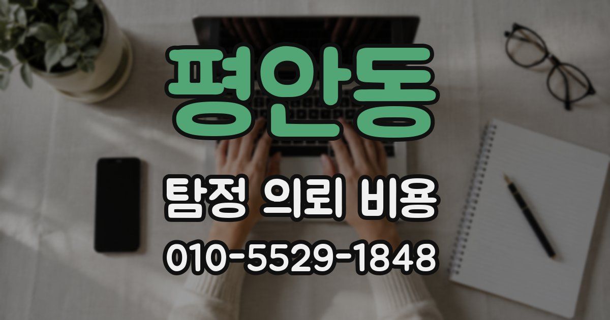 평안동 탐정 의뢰 비용
