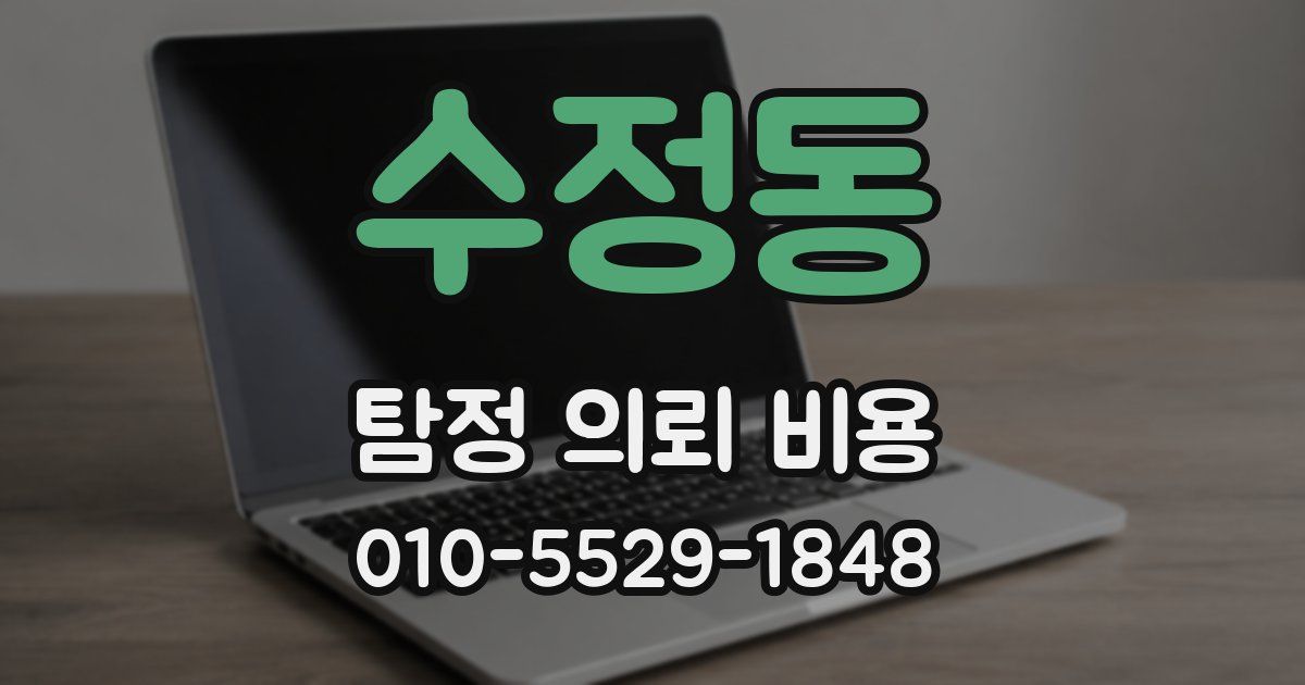 수정동 탐정 의뢰 비용