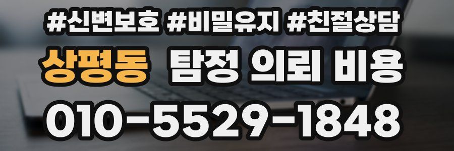 상평동 탐정 의뢰 비용