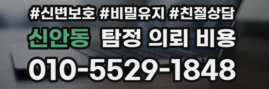 신안동 탐정 의뢰 비용