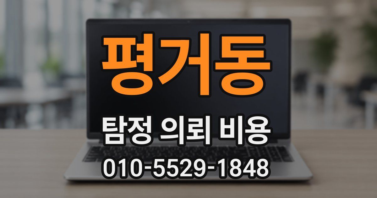 평거동 탐정 의뢰 비용