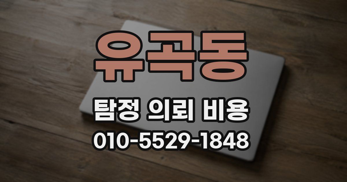 유곡동 탐정 의뢰 비용