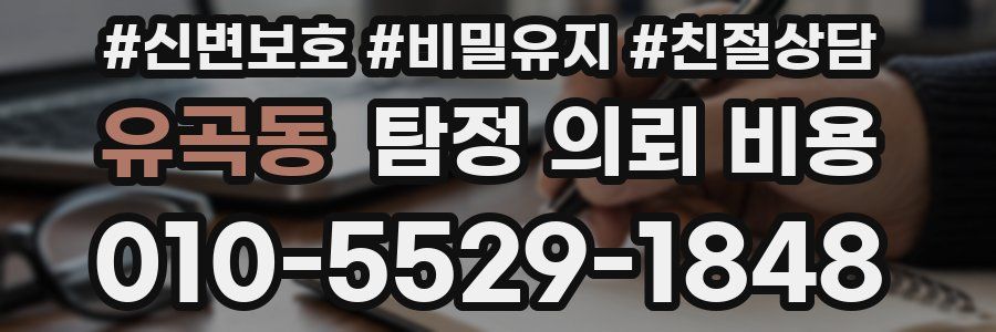 유곡동 탐정 의뢰 비용