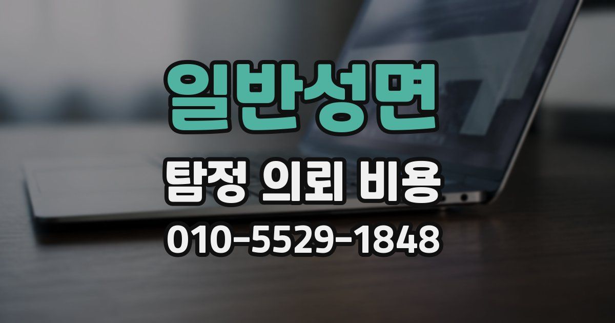 일반성면 탐정 의뢰 비용