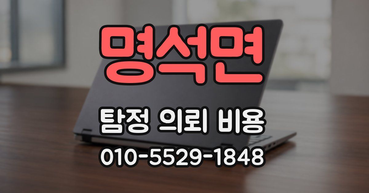 명석면 탐정 의뢰 비용