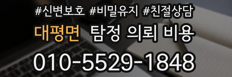 대평면 탐정 의뢰 비용