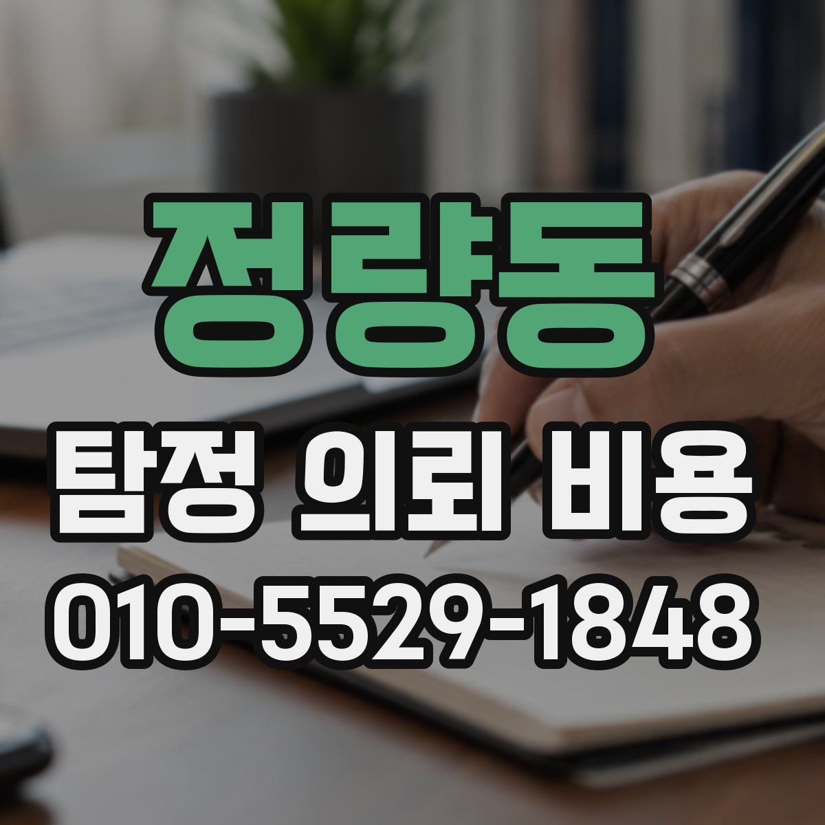 정량동 탐정 의뢰 비용