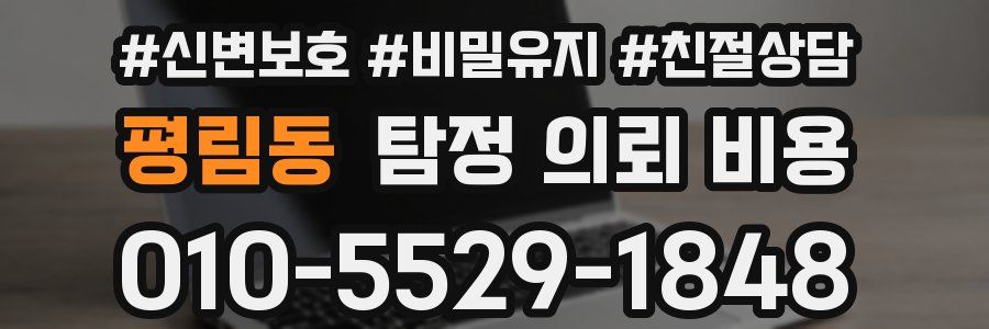 평림동 탐정 의뢰 비용