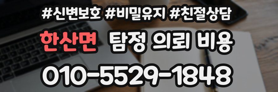 한산면 탐정 의뢰 비용