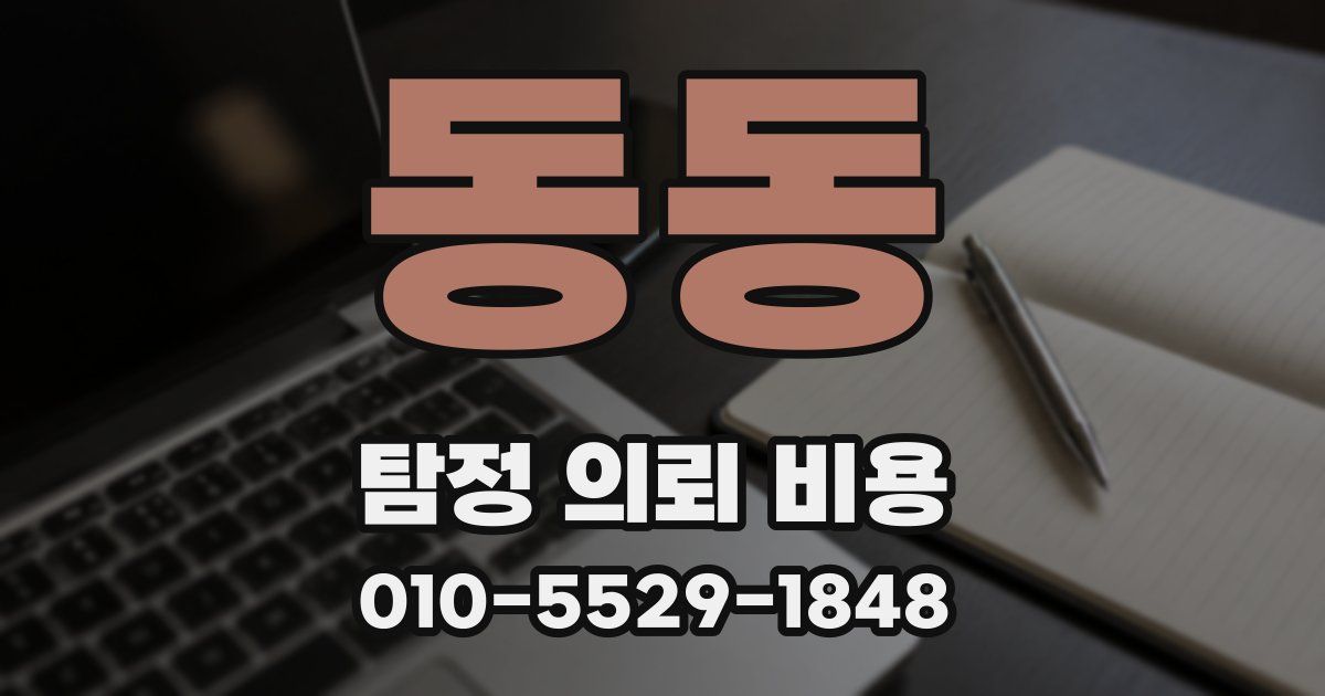 동동 탐정 의뢰 비용
