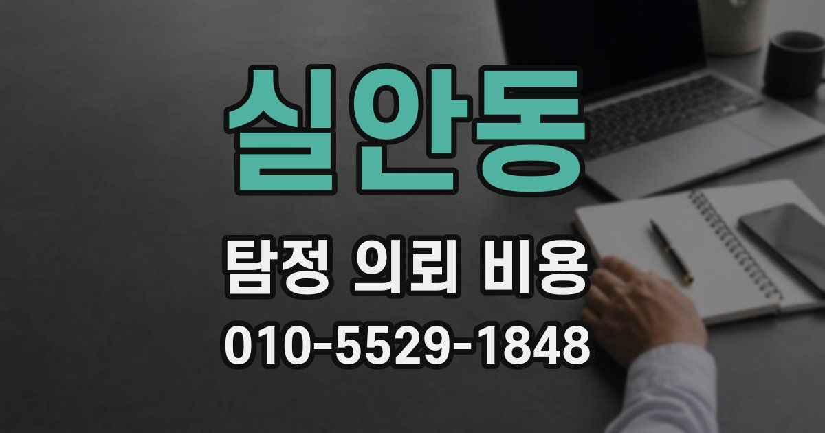 실안동 탐정 의뢰 비용