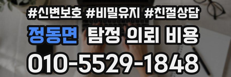 정동면 탐정 의뢰 비용