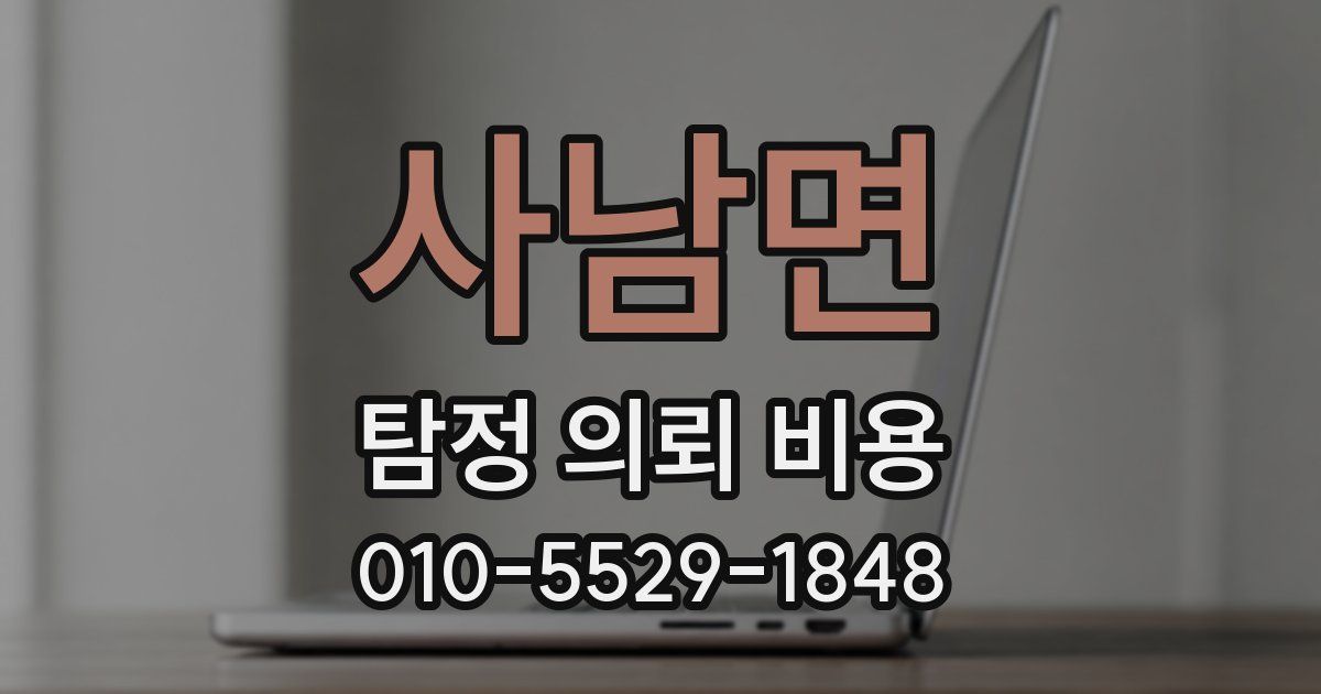 사남면 탐정 의뢰 비용