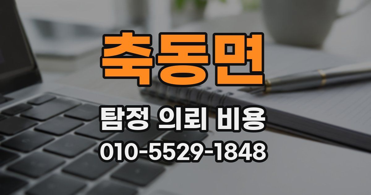 축동면 탐정 의뢰 비용