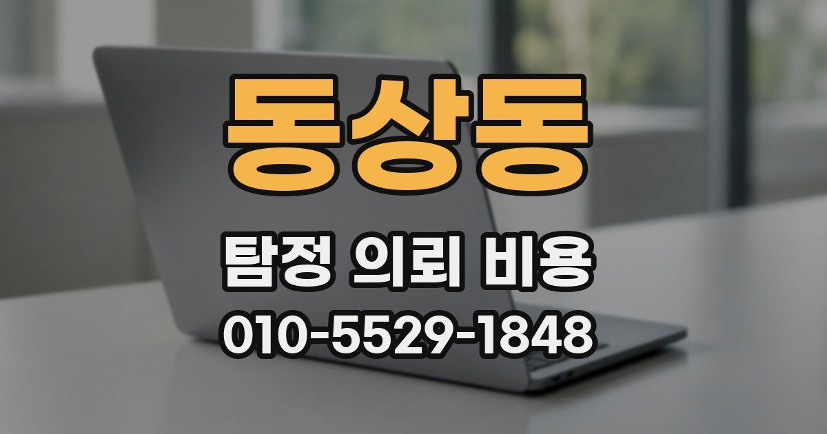 동상동 탐정 의뢰 비용