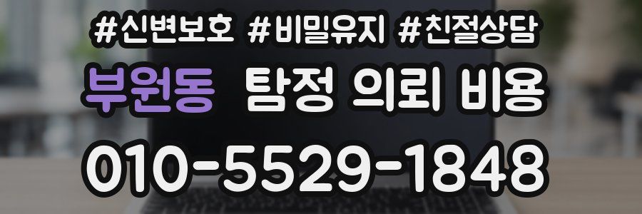 부원동 탐정 의뢰 비용