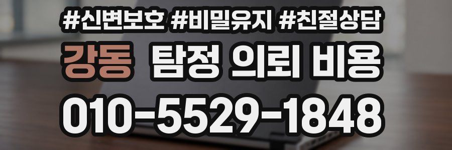 강동 탐정 의뢰 비용