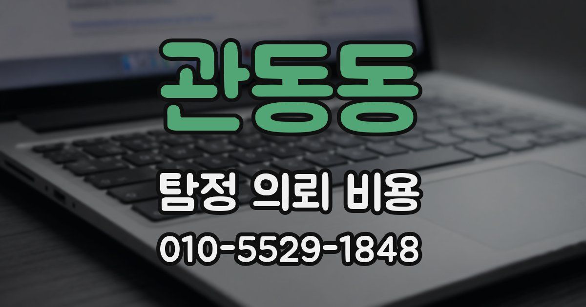 관동동 탐정 의뢰 비용