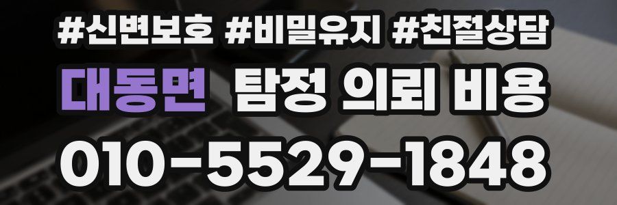 대동면 탐정 의뢰 비용