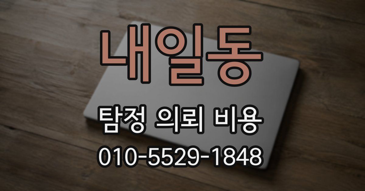 내일동 탐정 의뢰 비용