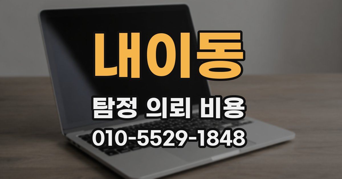 내이동 탐정 의뢰 비용