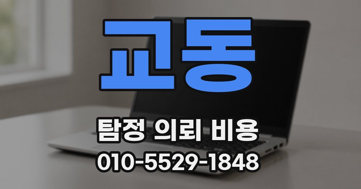 교동 탐정 의뢰 비용