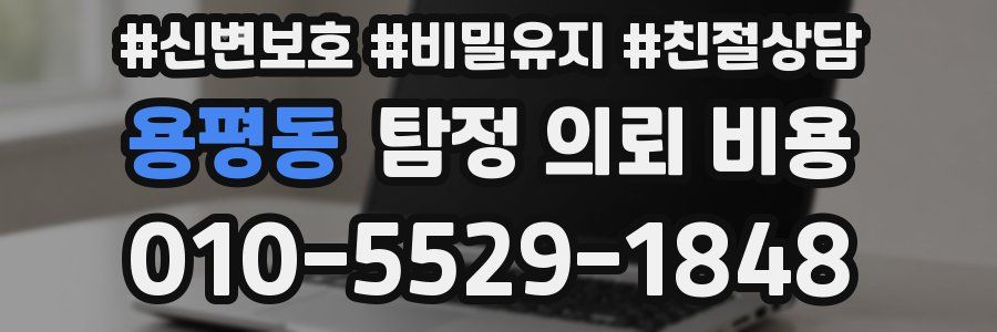 용평동 탐정 의뢰 비용