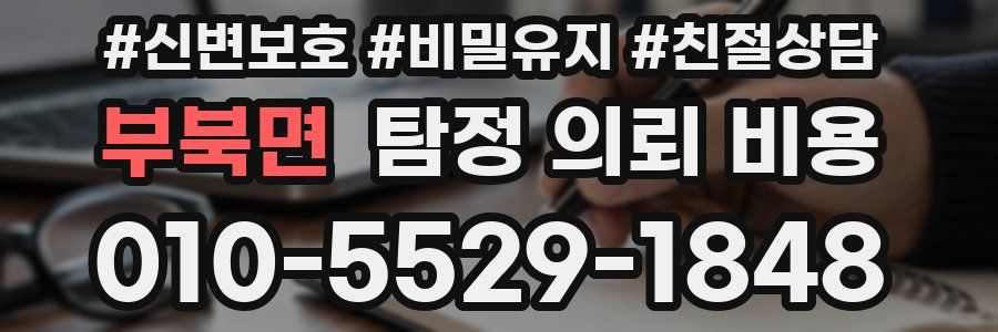 부북면 탐정 의뢰 비용