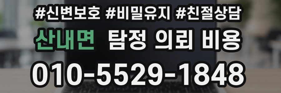 산내면 탐정 의뢰 비용